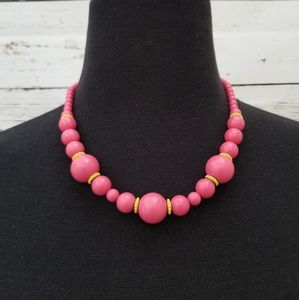 Banana Republic pink bead necklace